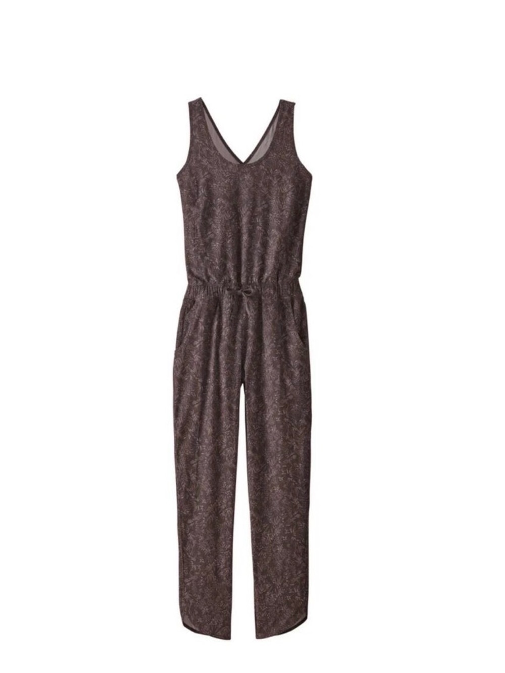 Patagonia Seabrook Women's Jumpsuit Brown Botanical Print Large